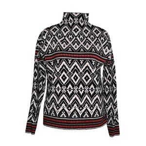 Tahari Geometric Print Mock Neck Ultra-Soft Knit Pullover Sweater Size 1X Plus‎